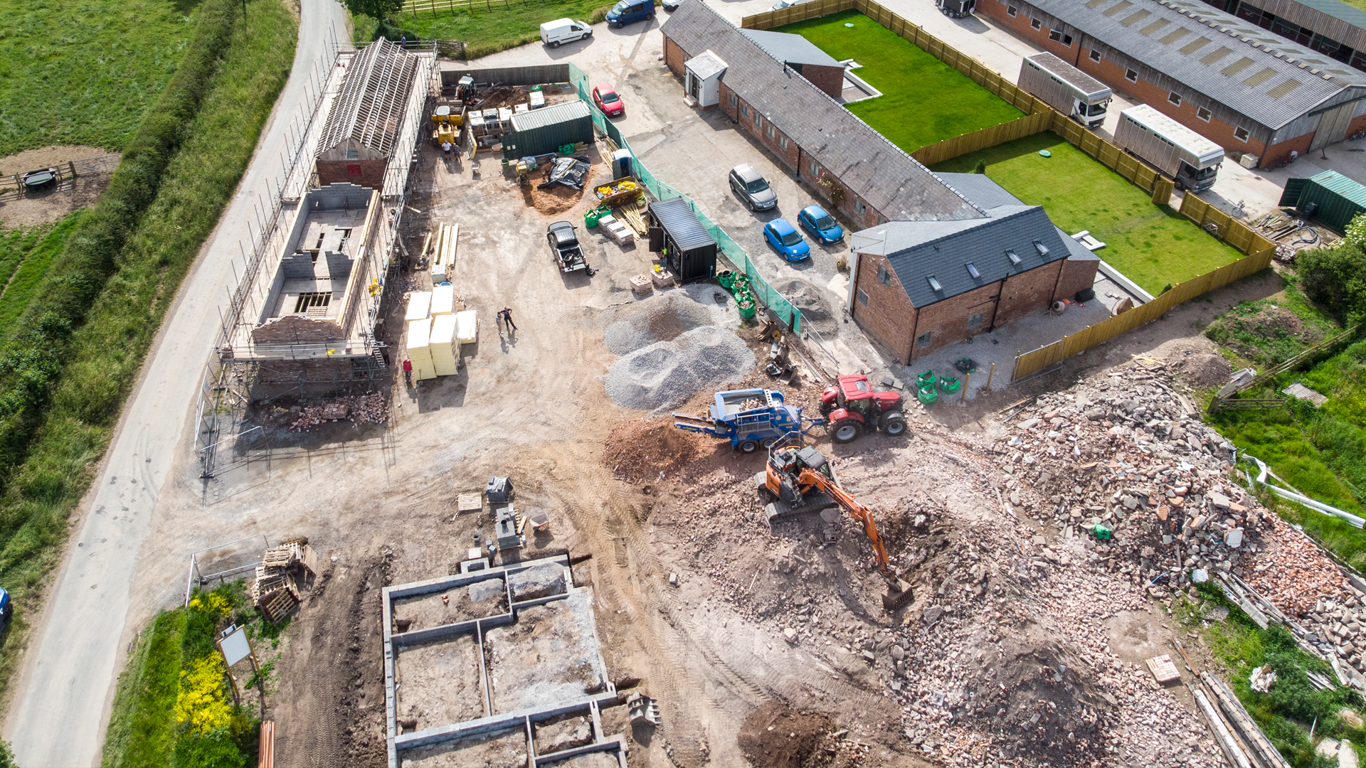 Drone shot of The Paddocks development